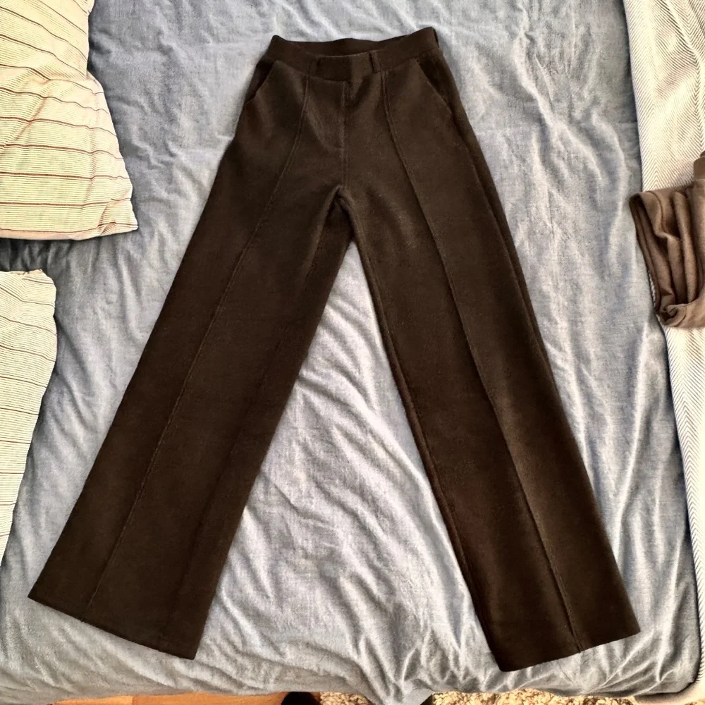 OGL High Waisted Straight Leg Pull On Pant - Black XS - Picture 12 of 13
